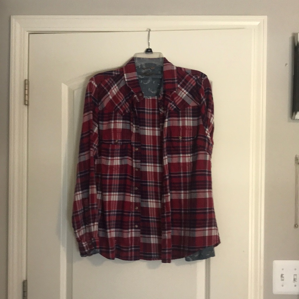 Red and blue flannel